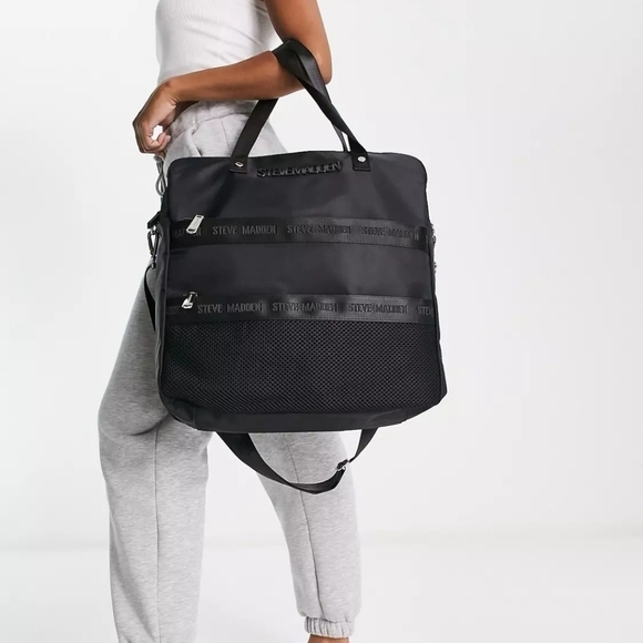 Sold out Steve Madden large tote bag black versatile long / shirt straps - Picture 1 of 10